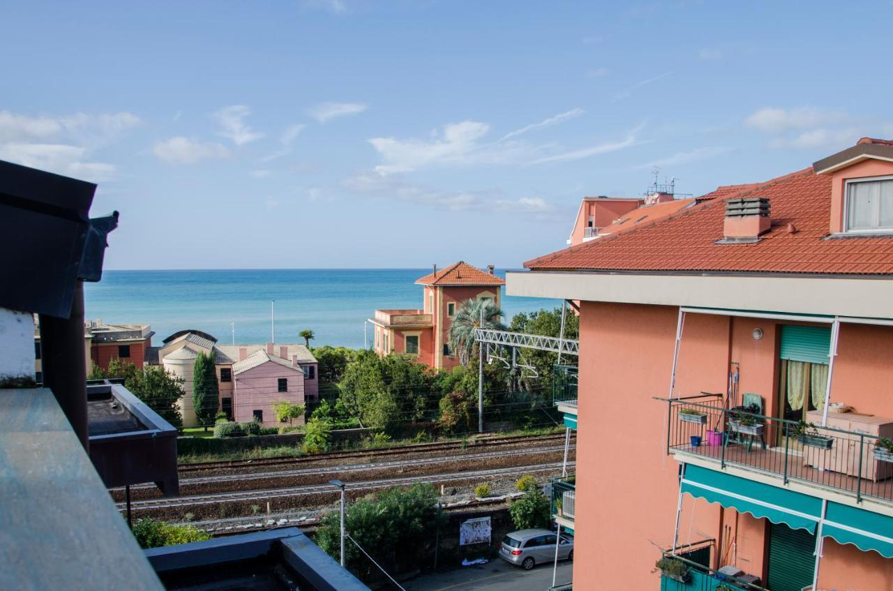009 - Attico Sant'Anna Vista Mare 150M Dalla Spiaggia Con Terrazza Privata Apartment Sestri Levante Luaran gambar